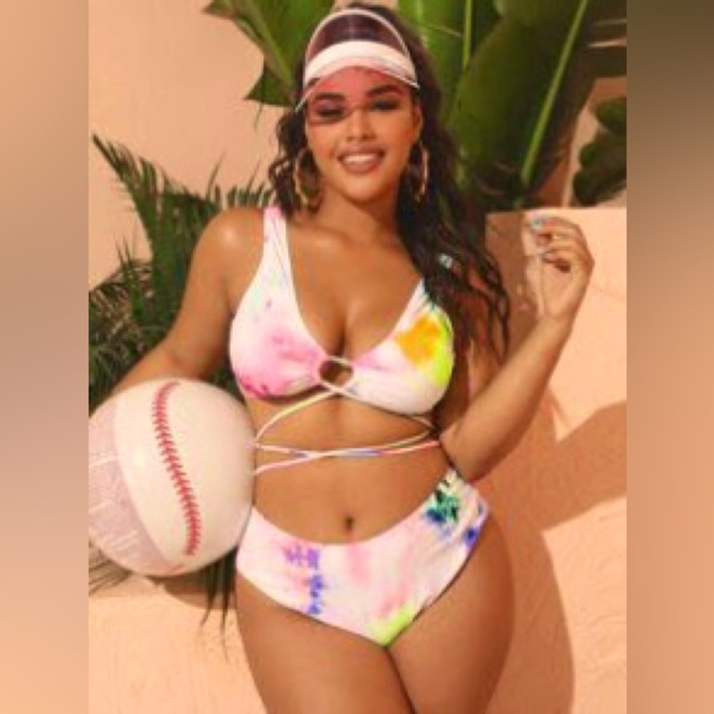 Tie Dye Knot Bikini Swimsuit